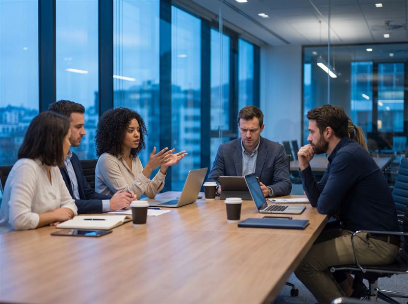 Equipo de consultores SAP en reunión